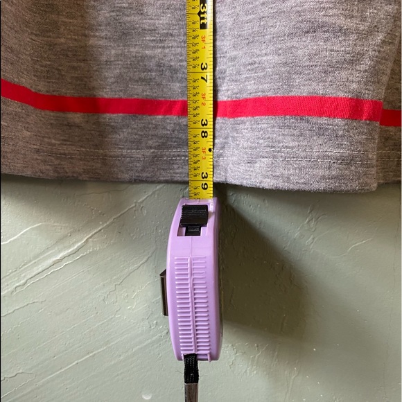 Delia’s, size Large, Maxi skirt, Grey with red horizontal stripes - Picture 4 of 7